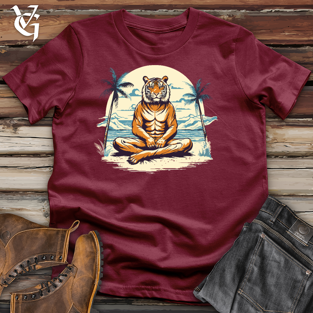 Tiger Doing Yoga Cotton Tee