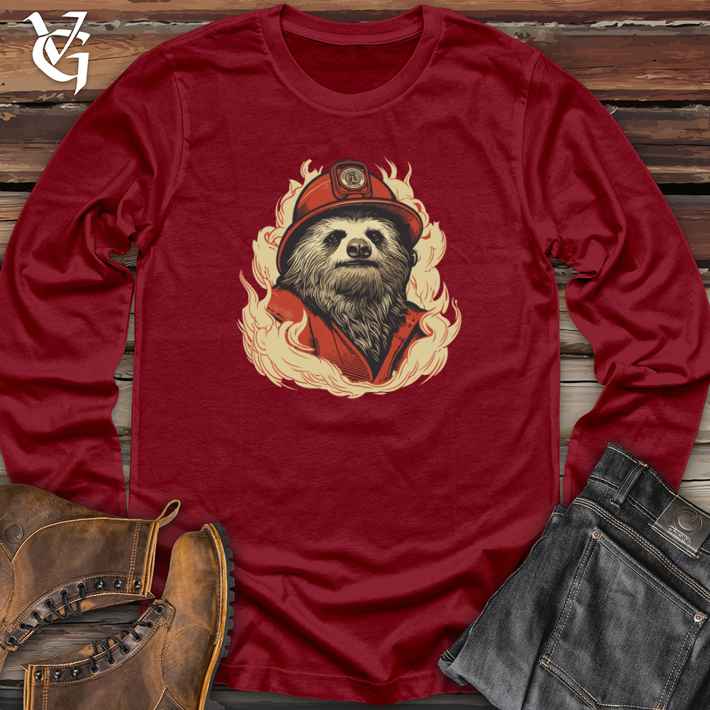 Retro Fire Sloth Long Sleeve