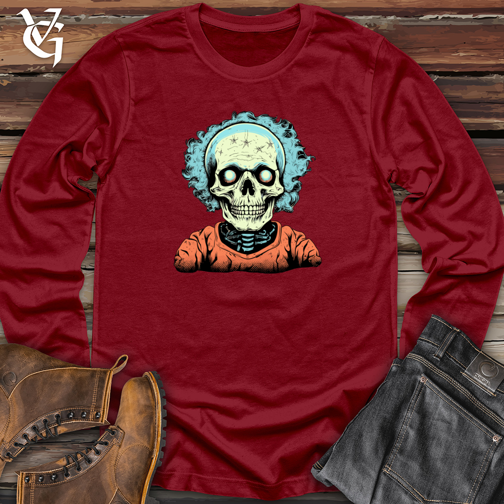 Retro Astrophysicist Skeleton Long Sleeve