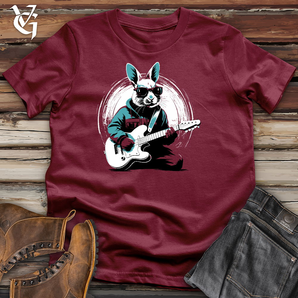 Rabbit Playing Guitar Cotton Tee