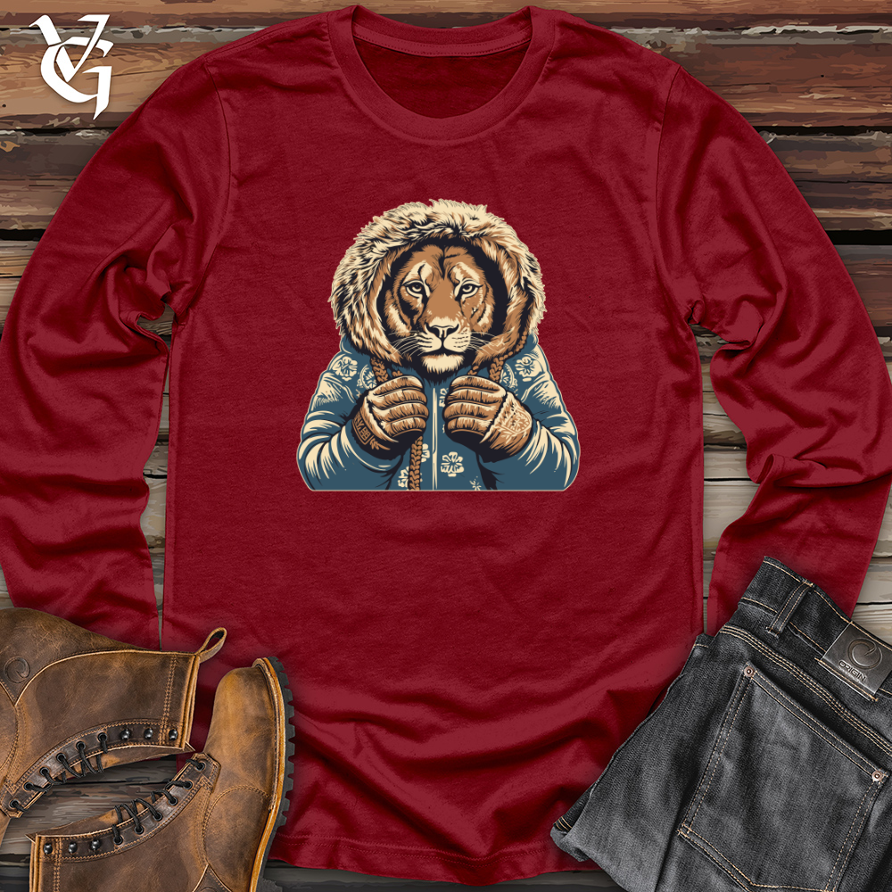 Vintage Mitten Wearing Lion Long Sleeve