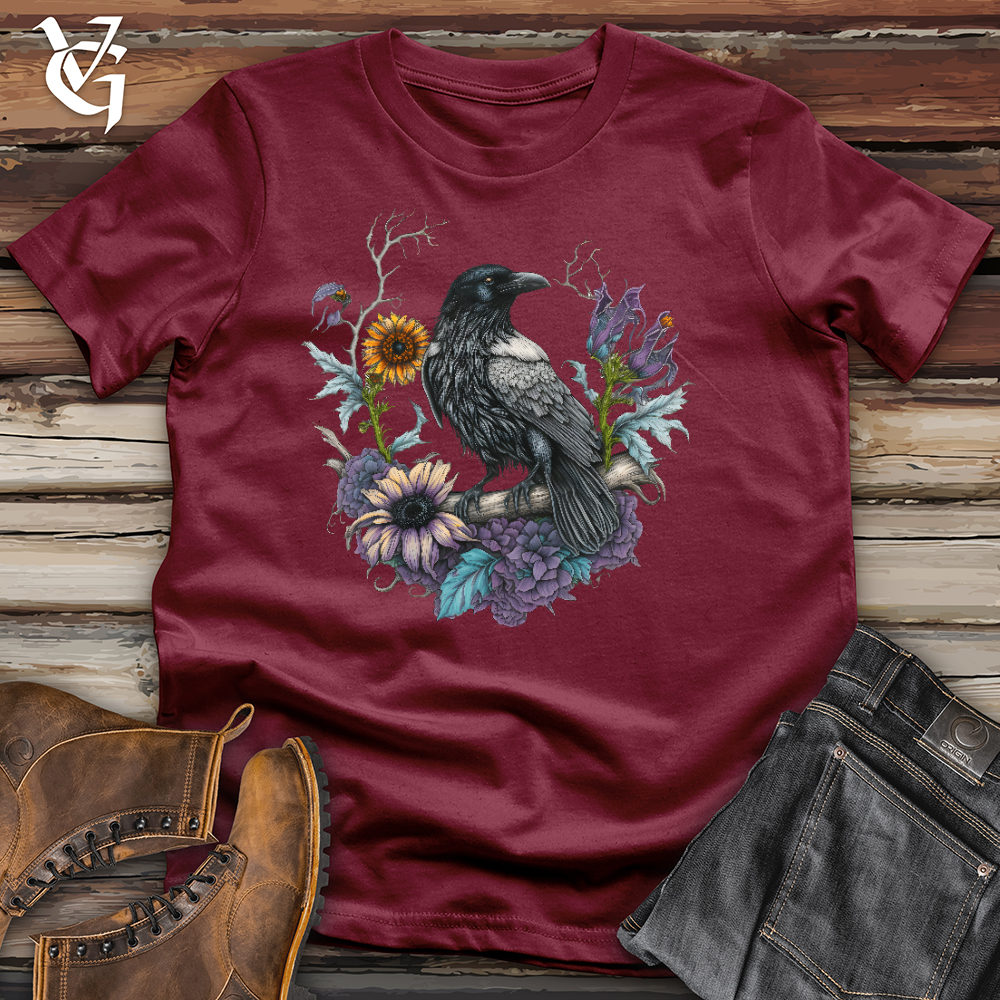 Flower Wreath Raven Cotton Tee