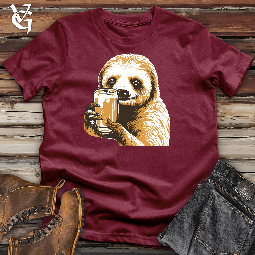 Sloth Drinking Cotton Tee