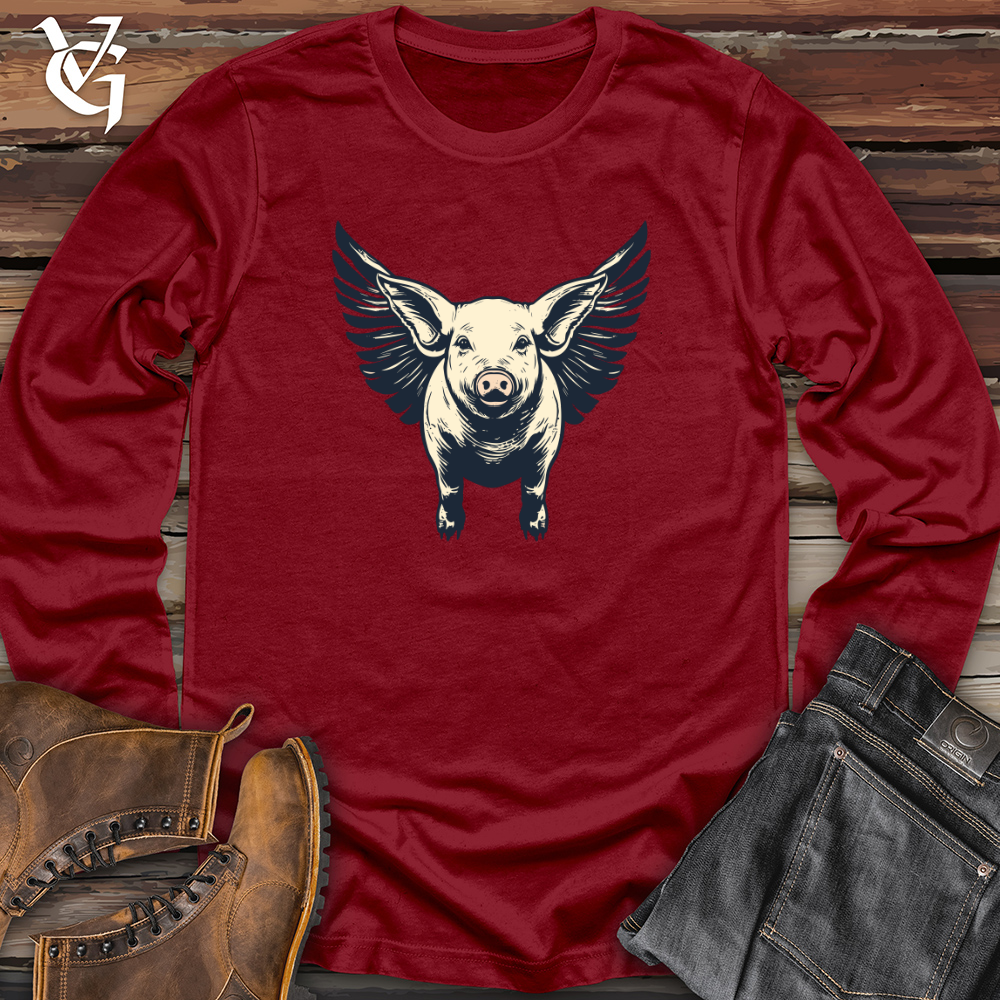 Vintage Winged Swine Long Sleeve
