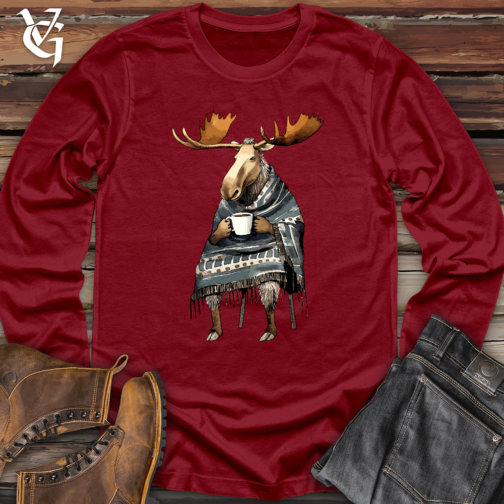 Coffee Drinking Moose Long Sleeve