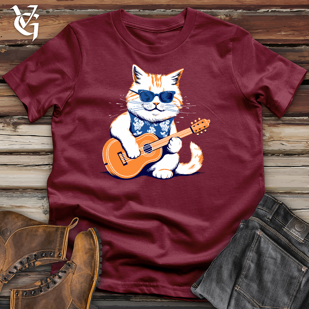 Ukulele Cat Serenade Cotton Tee