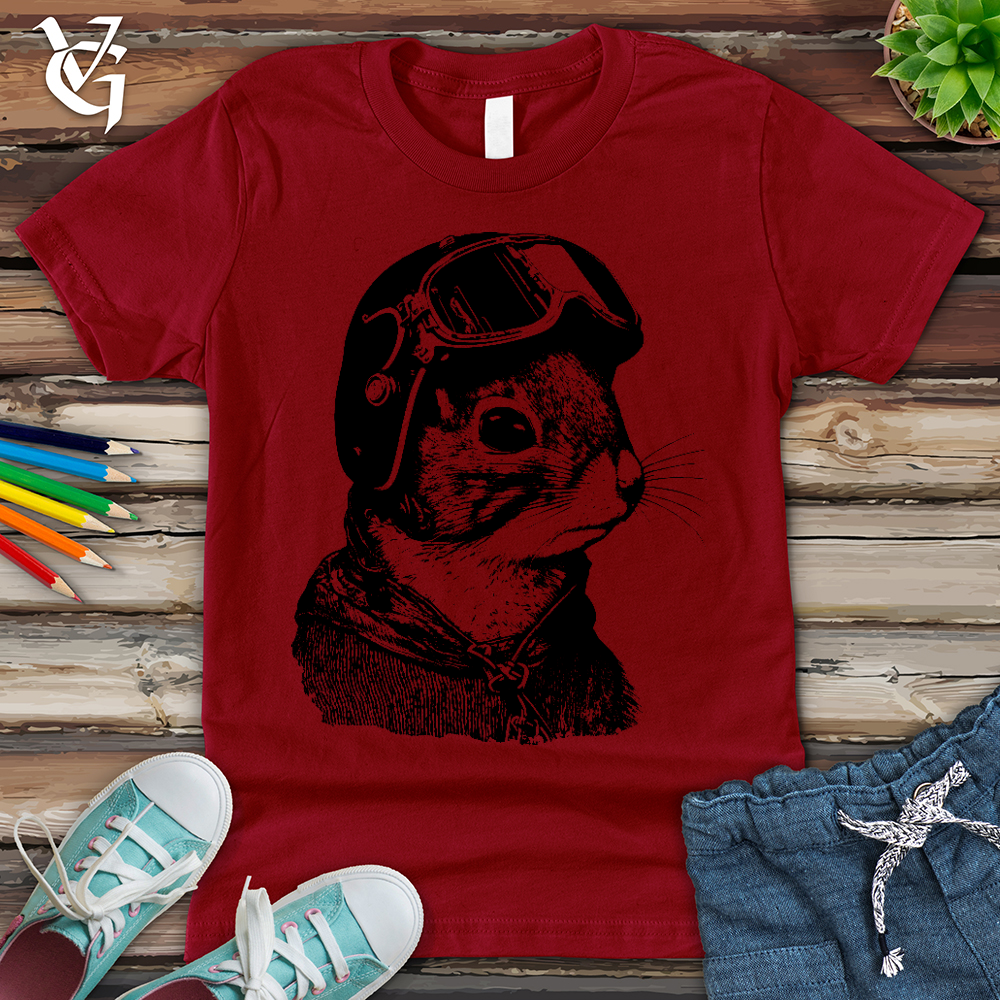 Squirrel Fighter Pilot Youth Tee