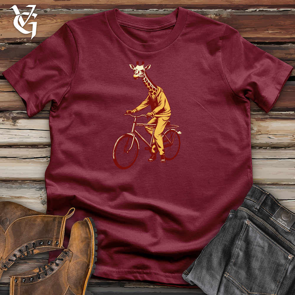 Cycling Giraffe Cotton Tee