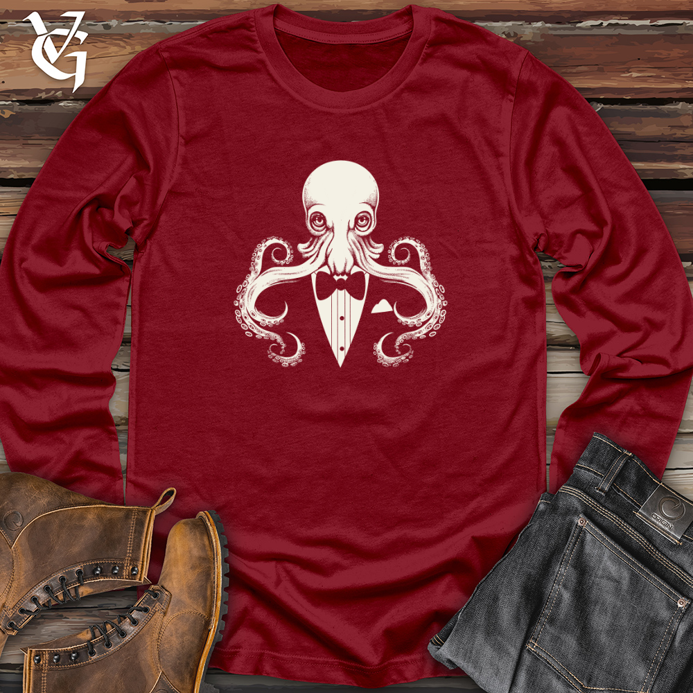 Retro Tuxedo Octopus Long Sleeve