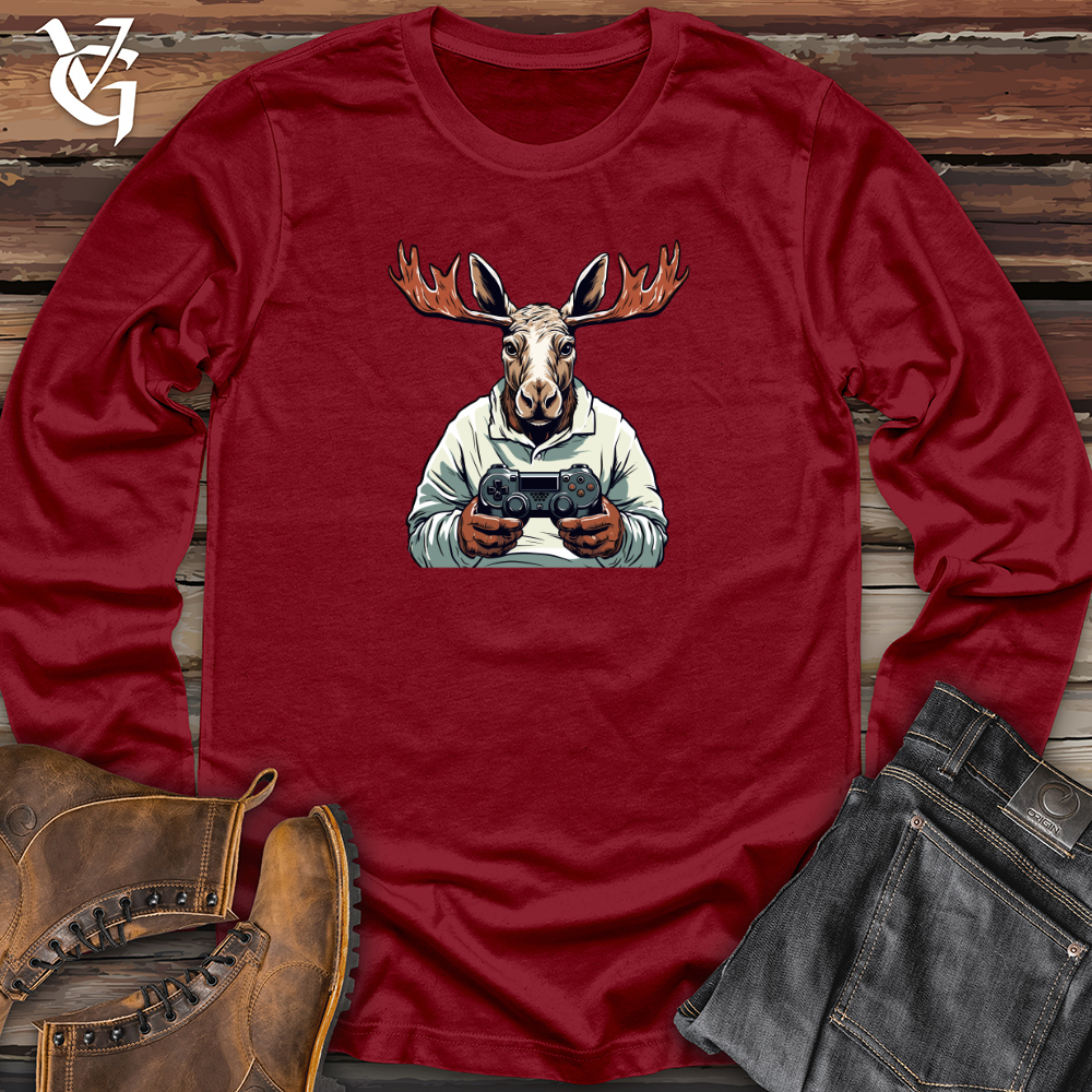 Game-Playing Moose Long Sleeve