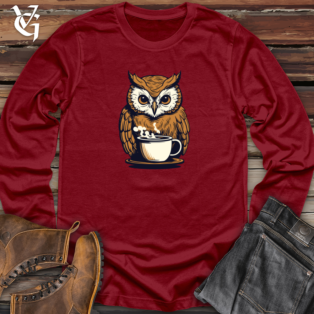 Vintage Cocoa Owl Long Sleeve