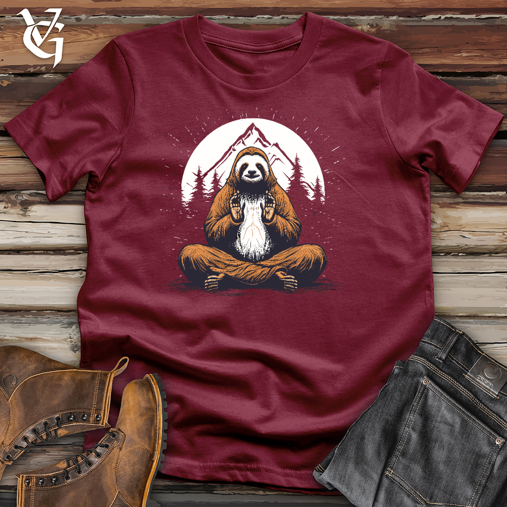 Sloth Doing Yoga Cotton Tee