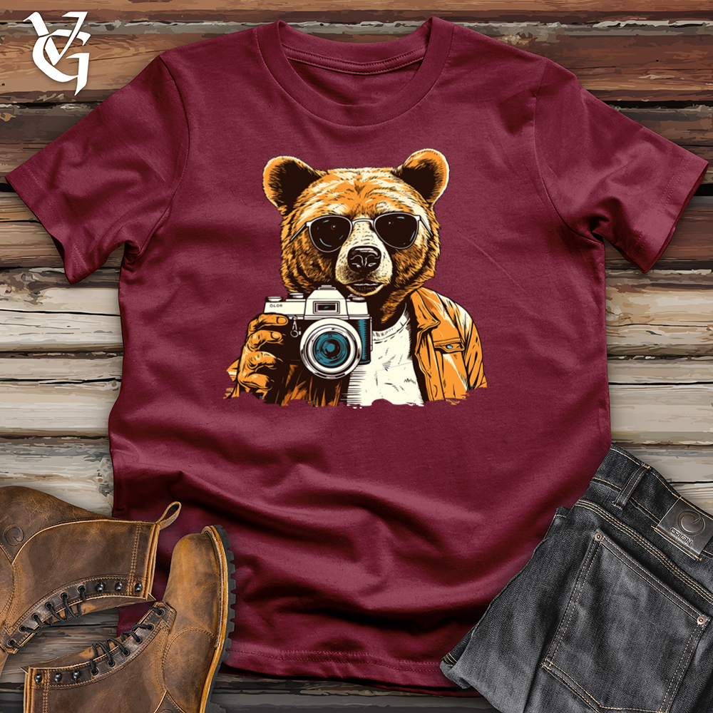 Retro Lens Wielding Bear Cotton Tee