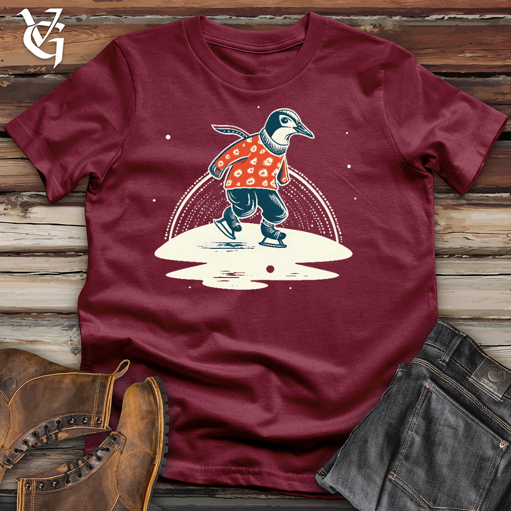 Ice Skating Penguin Cotton Tee