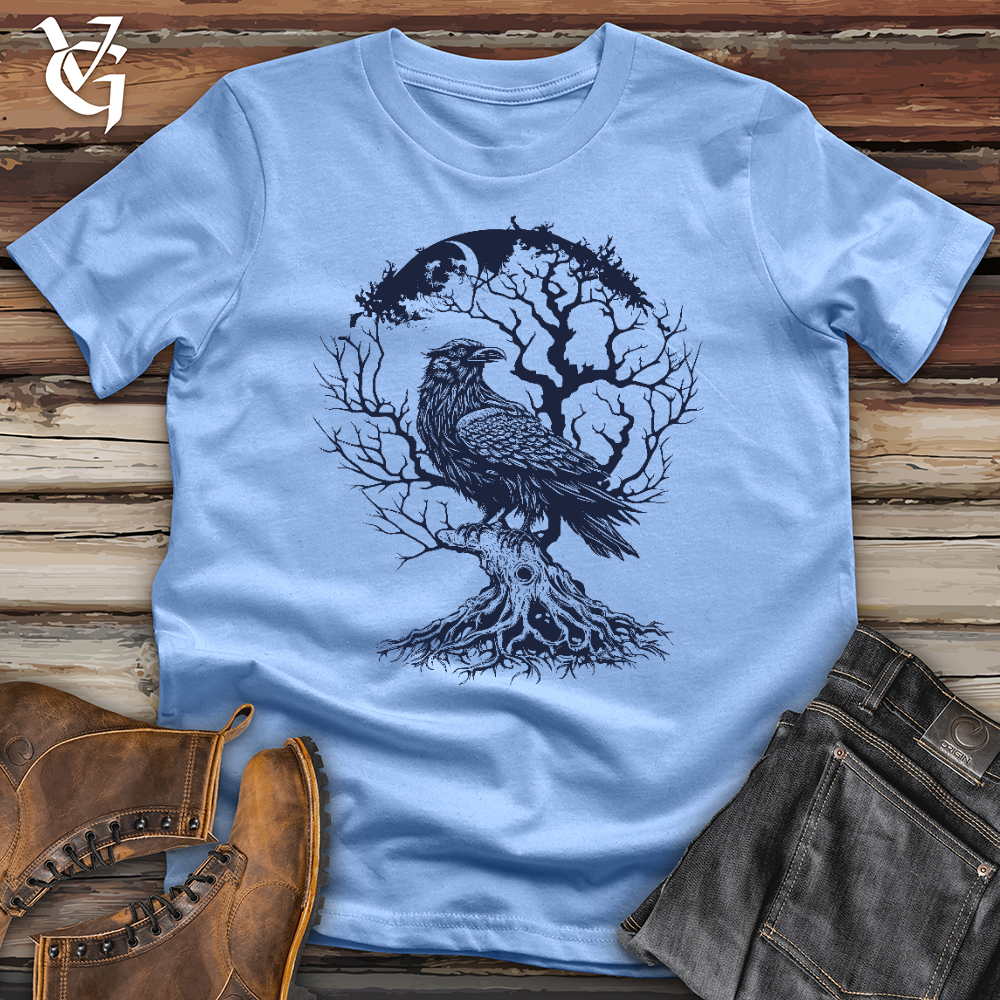 Raven and Old Tree Tattoo Softstyle Tee
