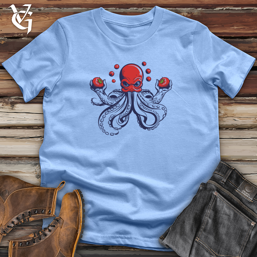 Retro Fruit Juggling Octopus Softstyle Tee