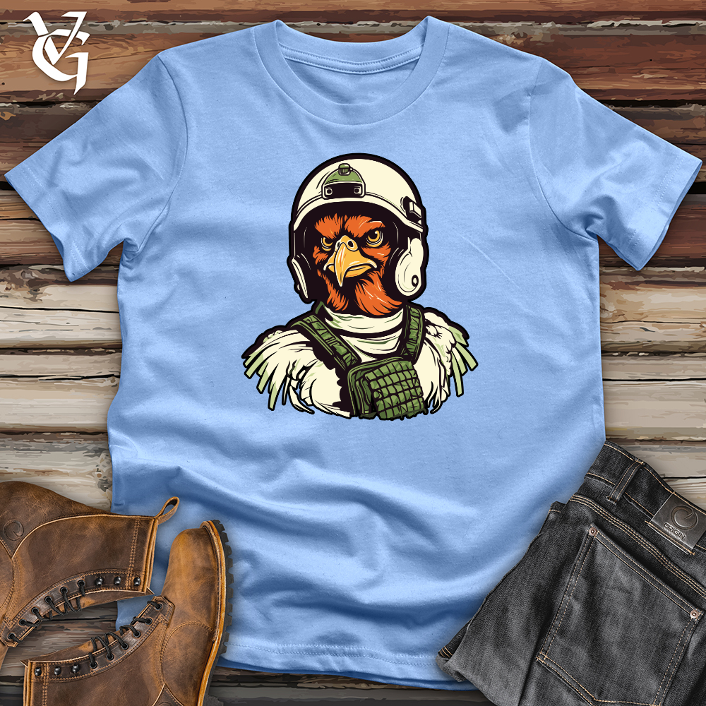 Chicken Soldier Helmet March Softstyle Tee