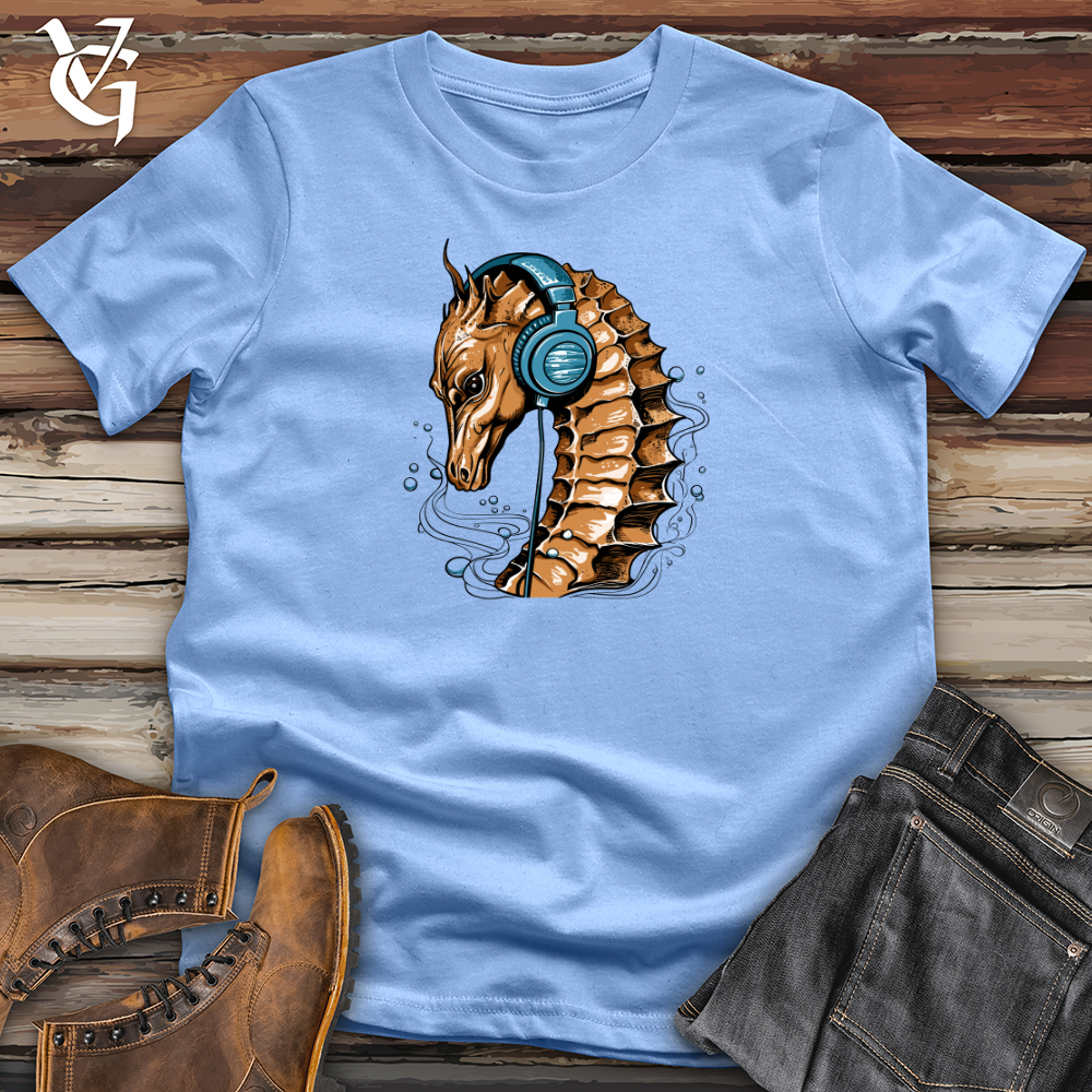 Seahorse Ocean Pulse Headphone Harmony Softstyle Tee