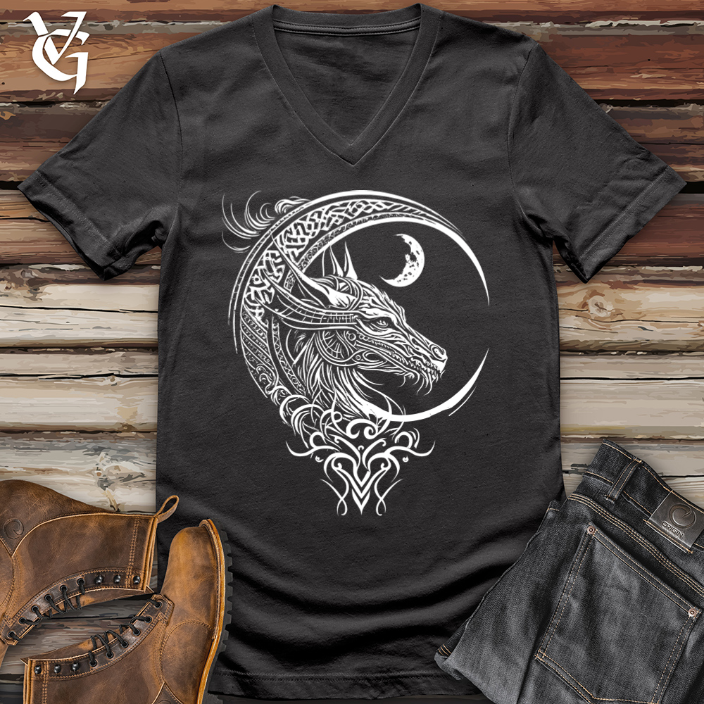 Celtic Dragon and Moon V-Neck