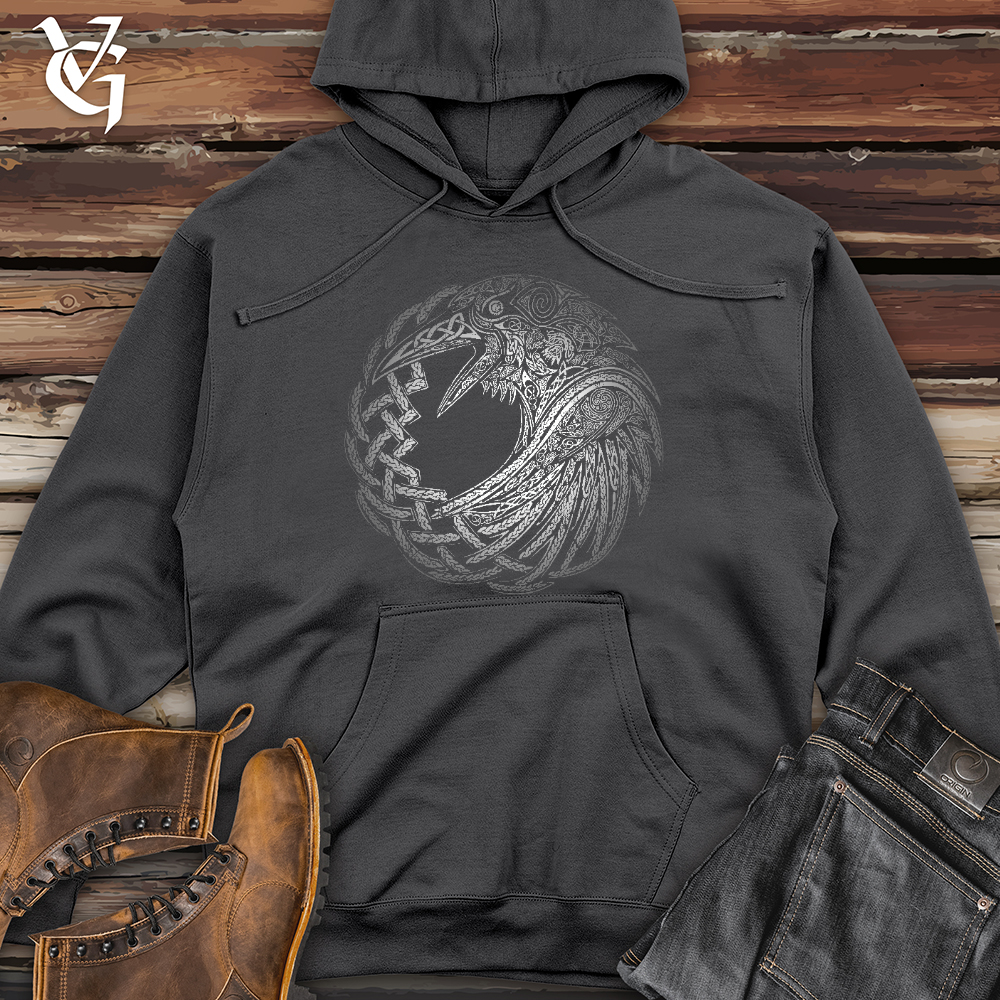 Silver Glass Raven Midweight Hooded Sweatshirt