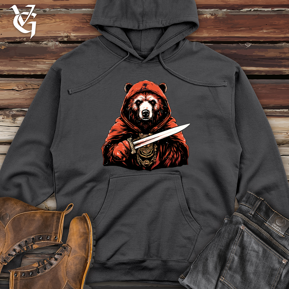 Sword-Wielding Grizzly Midweight Hooded Sweatshirt