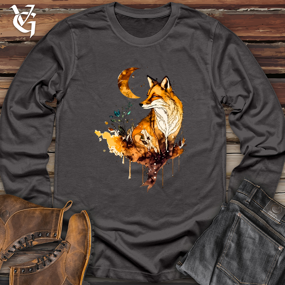Fox Watercolor Softstyle Long Sleeve