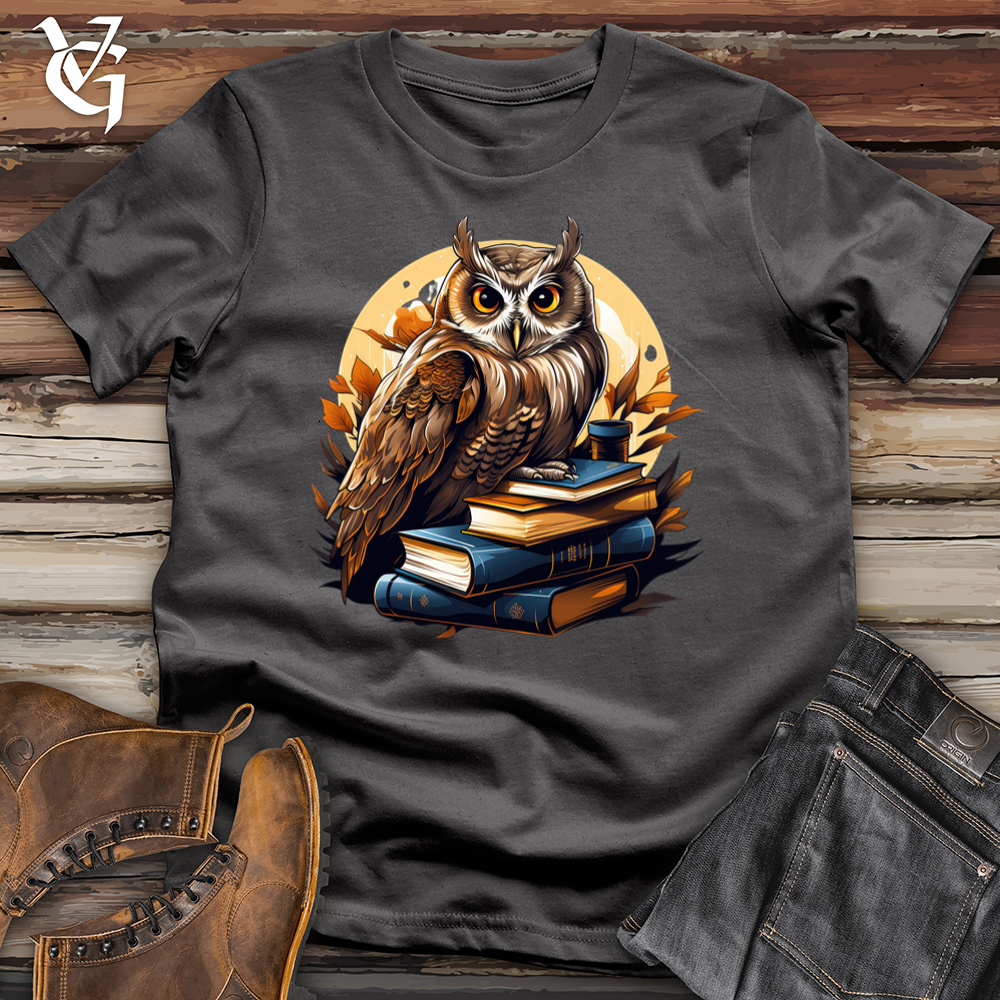 Owl Reading Books Softstyle Tee
