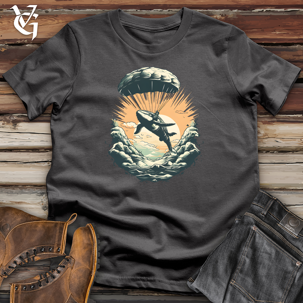 Whale Skydiving Parachute Journey Softstyle Tee