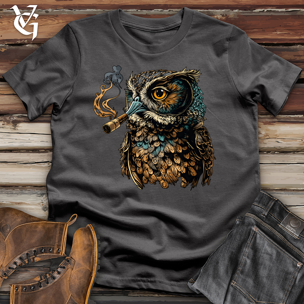 Owl Smoking Pipe Softstyle Tee