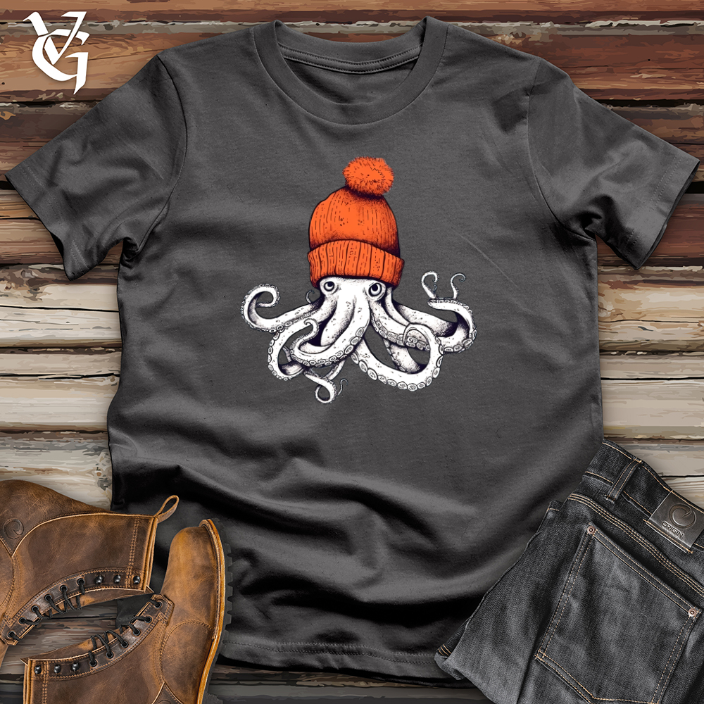 Octopus Orange Beanie Softstyle Tee