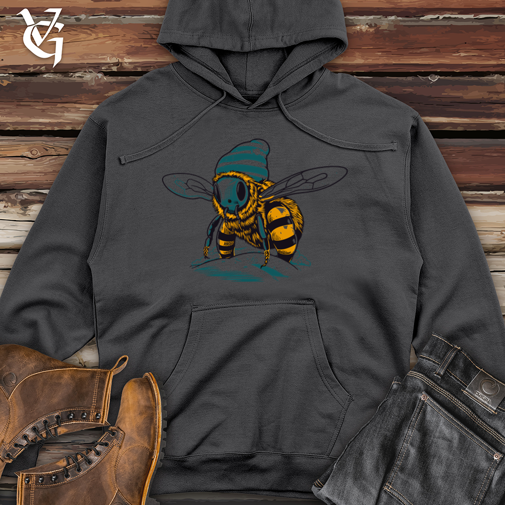 Stylish Beanie Bee Midweight Hooded Sweatshirt