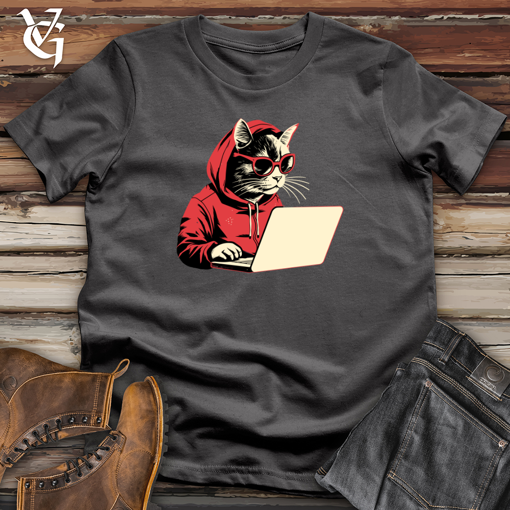 Retro Techy Cat Softstyle Tee