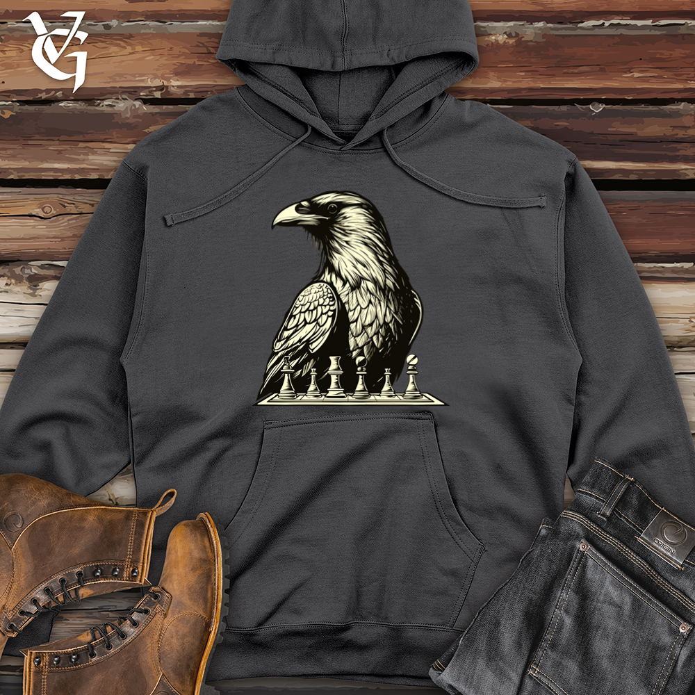 Chess Concentration Raven Midweight Hooded Sweatshirt