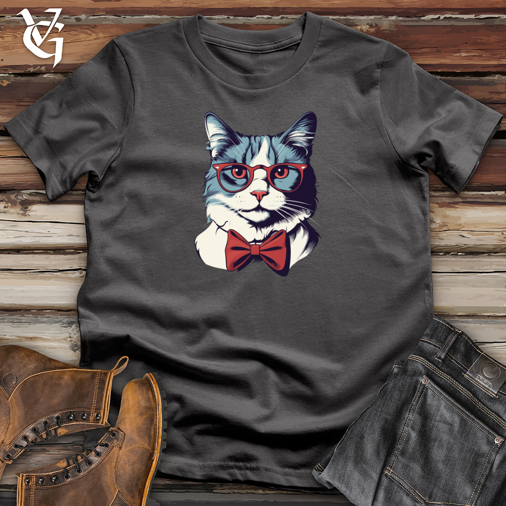 Retro Bowtie Cat Softstyle Tee