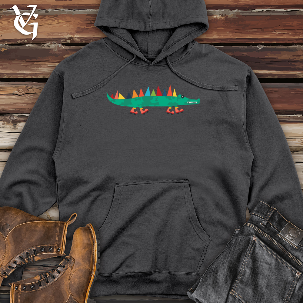 Alligator On Skates Midweight Hooded Sweatshirt