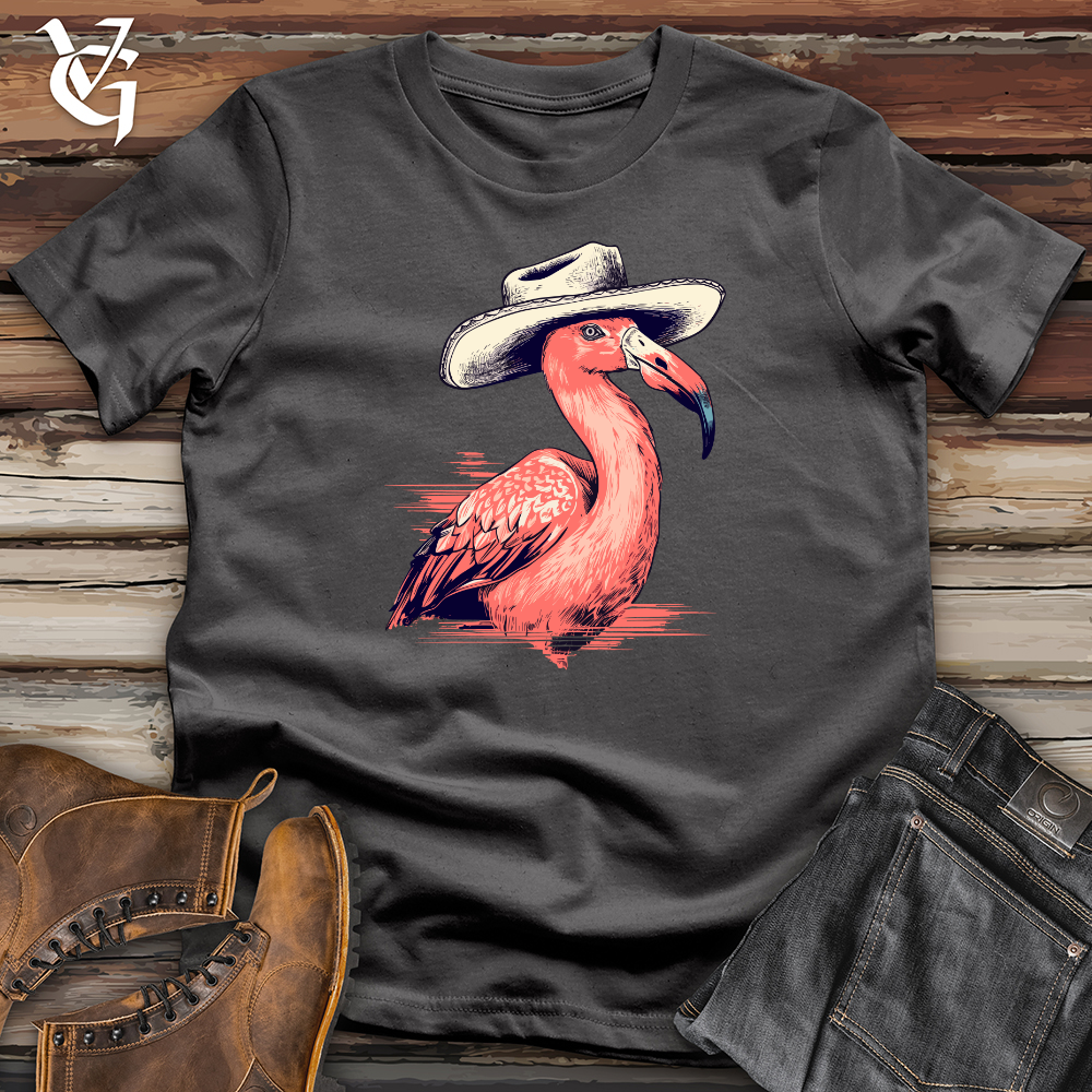 Flamingo Tropical Trek Cowboy Cap Softstyle Tee