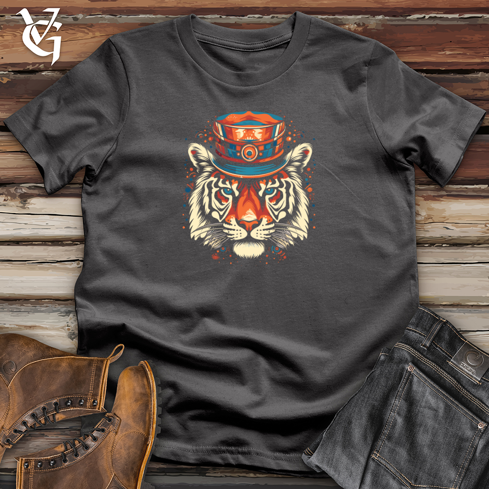 Vintage Cosmic Top Hat Tiger Softstyle Tee