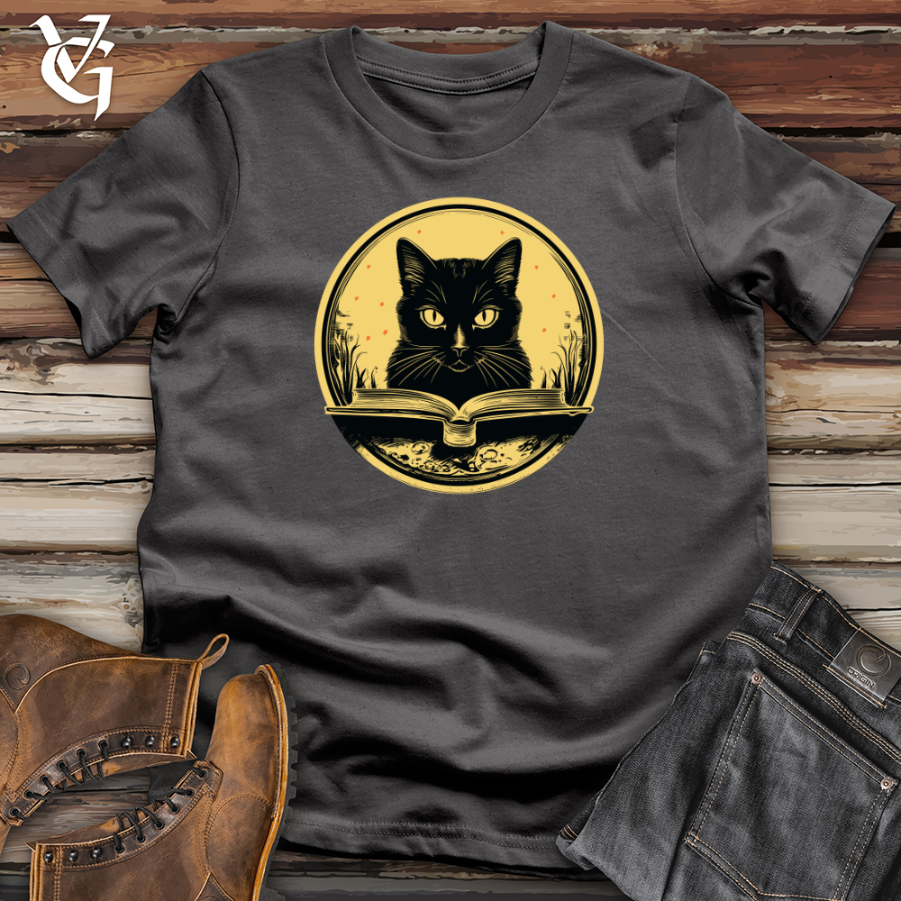 Vintage Bookworm Black Cat Softstyle Tee