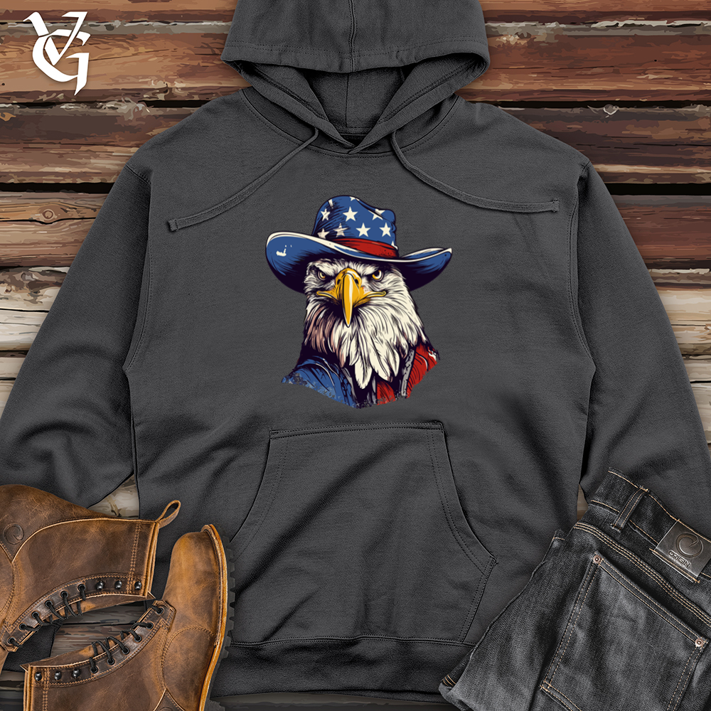 Eagle Skyline Rodeo Cowboy Cap Midweight Hooded Sweatshirt