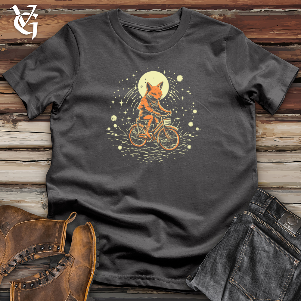 Retro Cosmic Bicycle Fox Softstyle Tee