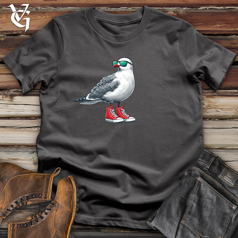 Seagull with Red Sneakers and Sunglass Softstyle Tee