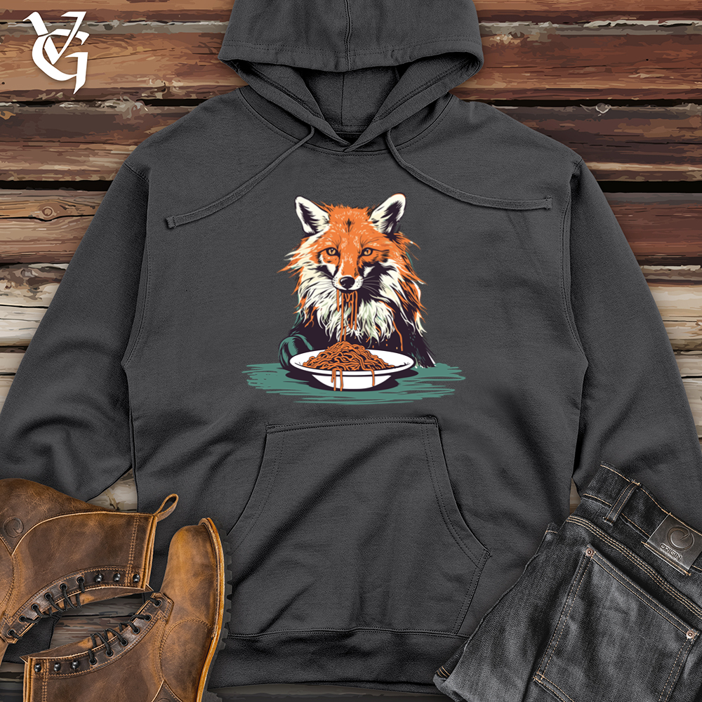 Vintage Spaghetti Fox Midweight Hooded Sweatshirt