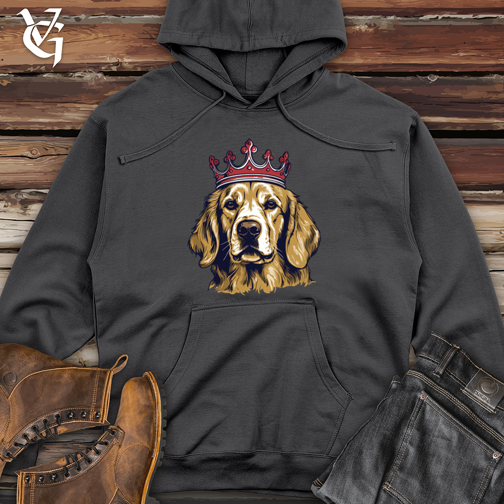 Crowned Golden Retriever Majesty Midweight Hooded Sweatshirt