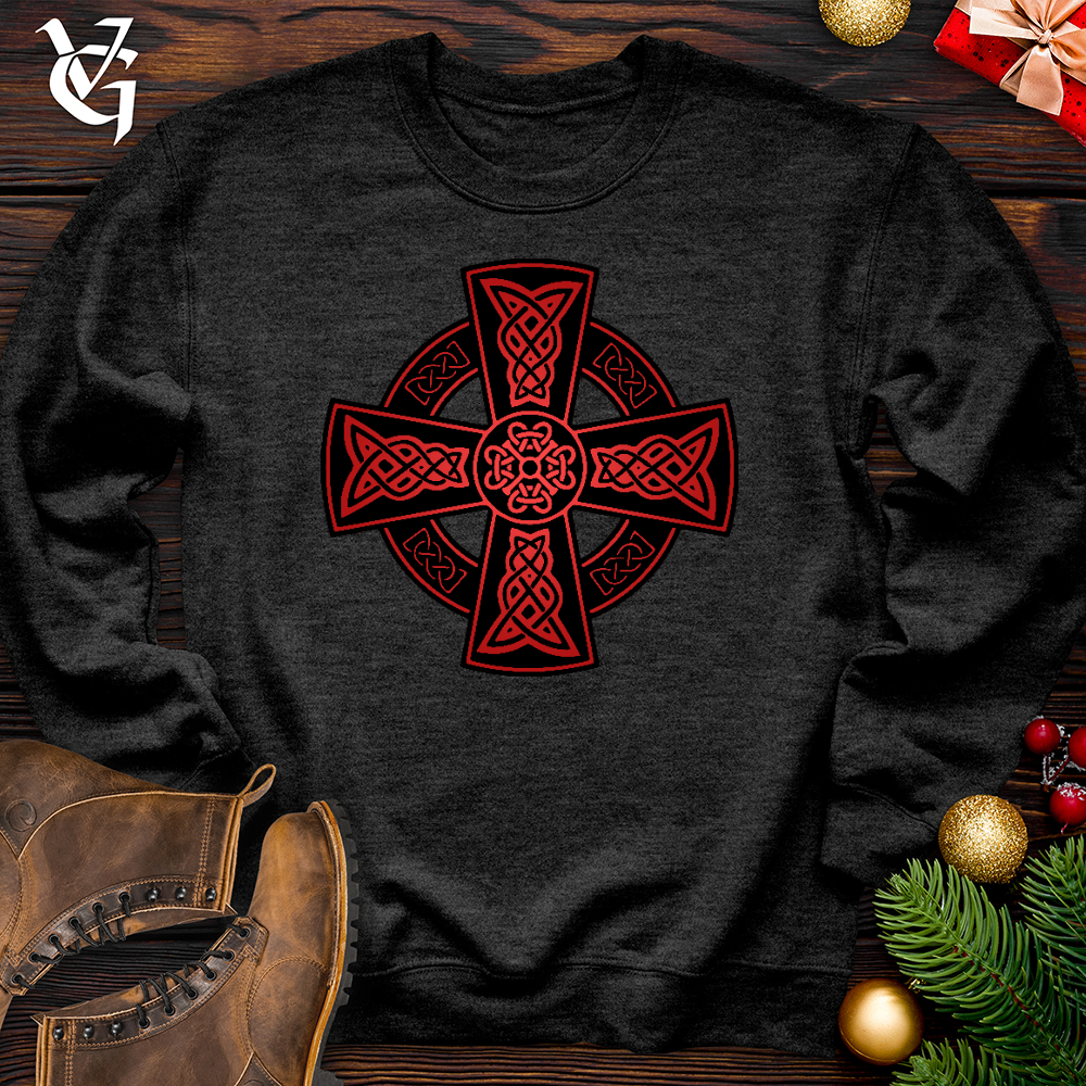 Celtic Christmas Cross Crewneck