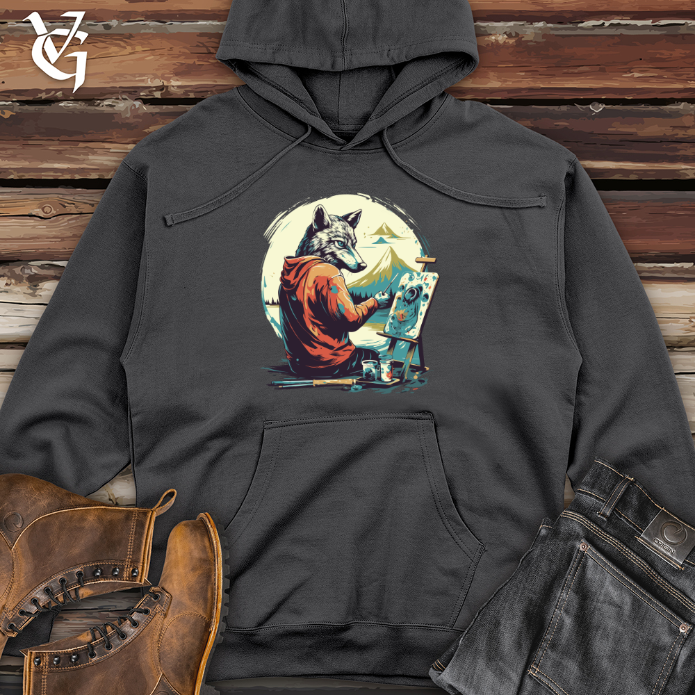 Wild Brush Strokes Midweight Hooded Sweatshirt