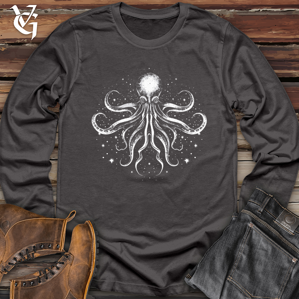 Cosmic Winged Octopus Navigator Softstyle Long Sleeve