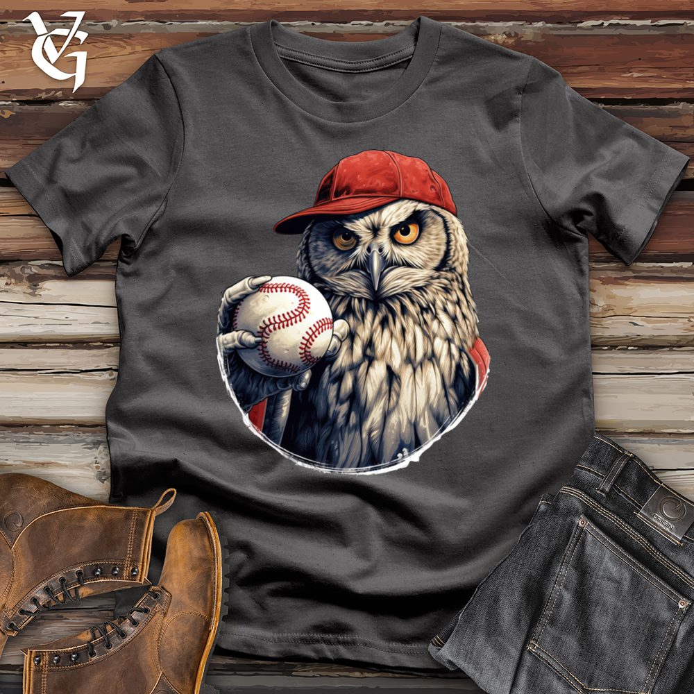 Owl Baseball Pitcher Softstyle Tee