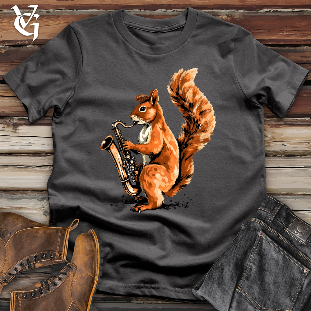 Squirrel Playing the Saxophone Softstyle Tee