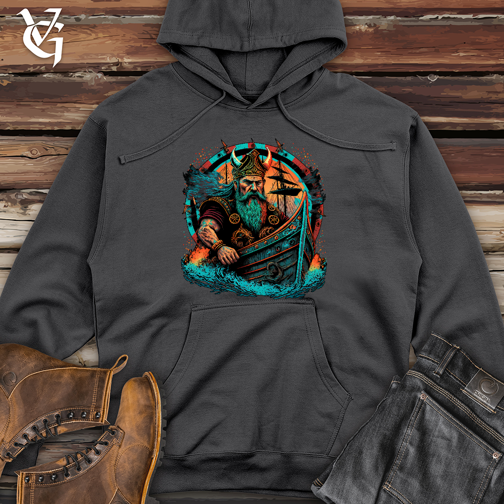 Viking Ship Midweight Hooded Sweatshirt