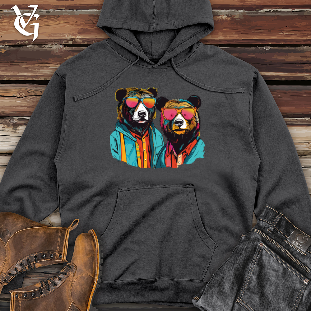 Bears Stylish Shades Midweight Hooded Sweatshirt